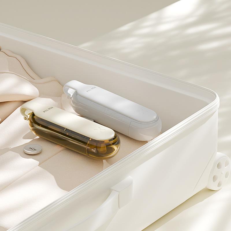 2 in 1 Portable Pill Storage Box 4 LayersEasy Pill Extractor Dustproof Container Storage Tablets Vitamins Small Medicine Box