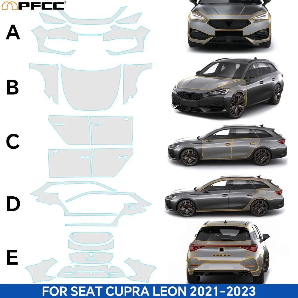 For Seat Cupra Leon 2021-2023 TPU Paint Protection Film Pre-cut PPF Car Body Anti-scratch Resistant Clear Bra Car Accessories