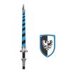 Medieval Military Castle Knight Building Blocks - King Figures with Helmet Armor and Weapon Accessories