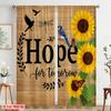 2pcs 2D flat printing Party Curtains Hope For Tomorrow Sunflower Birds Polyester Without Electricity Festive Wall Decor Use for
