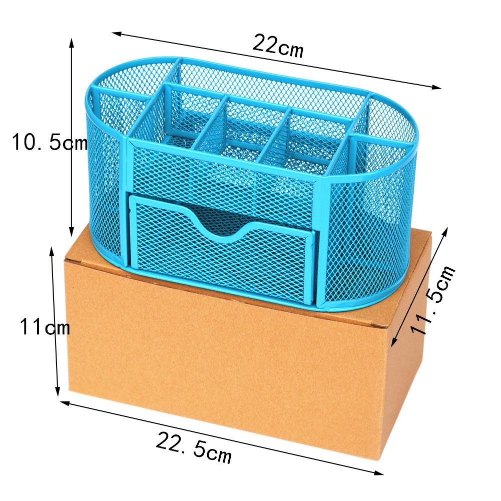 1 Stück Aufbewahrung Multifunktionaler Schreibtischorganizer Netzmetall Stifthalter Schreibwarenbehälter Box Büro S