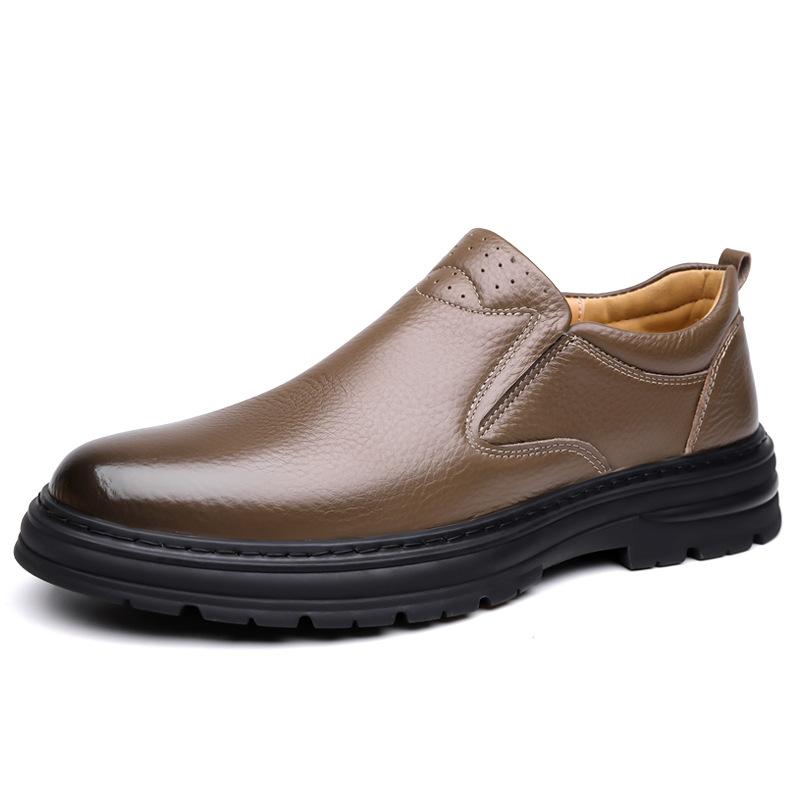 Autumn Winter Keep Warm Cotton Shoes for Business Designer Lace Leather Shoes Male Solid Color Fashion Casual Shoes Man