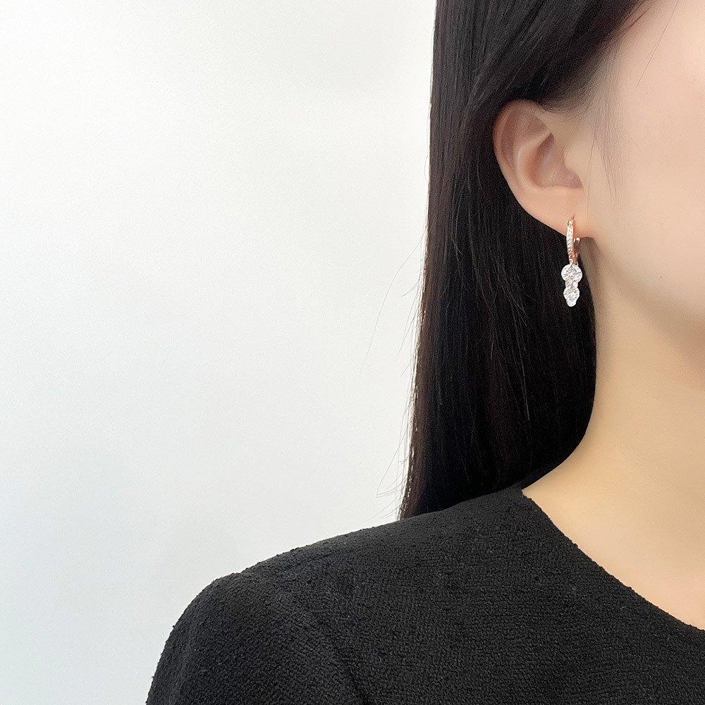 [Dieuamour] 14K Chandelier Mini Drop One-Touch Earrings, a gorgeous earring