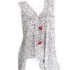 V-neck Sleeveless Flowy Hem Pullover Top Floral Print Lady Vest Top for Daily Wear