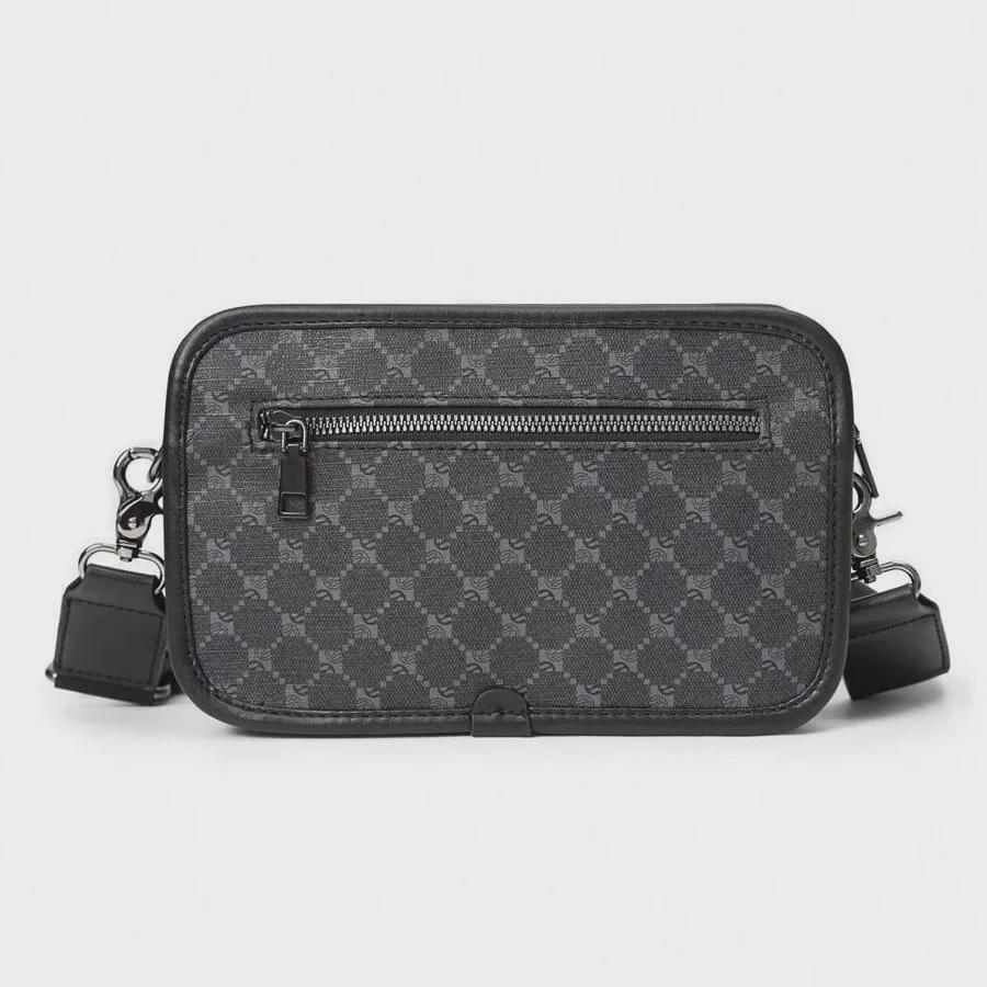 Karierte Herren-Umhängetasche: Trendy koreanische kleine quadratische Messenger-Tasche für den gelegentlichen Arbeitsweg