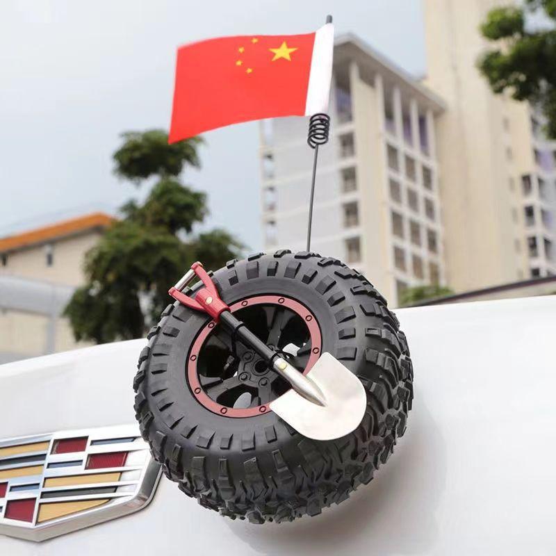 1 Set High Visibility Mini Tire Tire Rear Ornament Rubber Mini Spare Tire Kit Simple Installation For Long Distance Travel