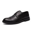 Men's Large Size Spring Leather Brogue Shoes - Casual & Formal Lace-up Low-tops