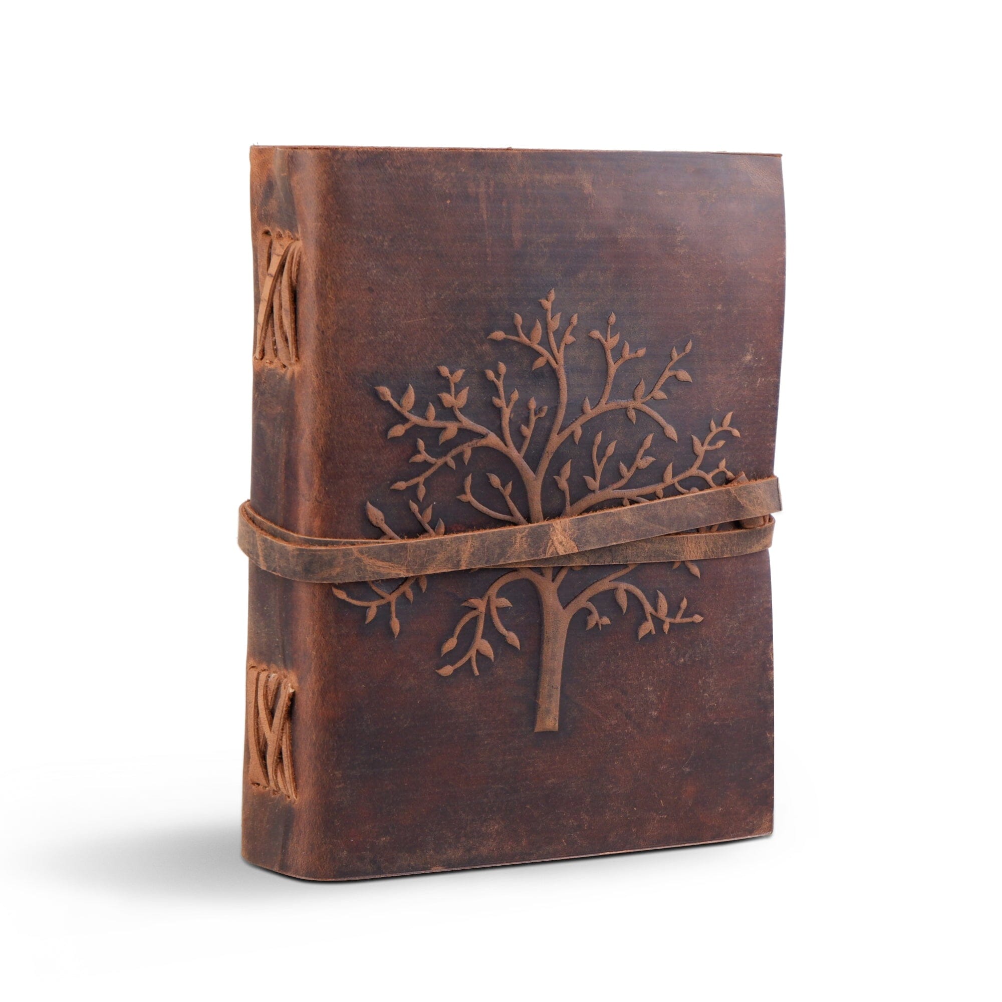 MaheTri Tree of Life Diary Handmade Leather Journal 8 H x 6 W Inches коричневый