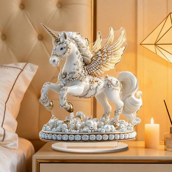 Akryl Hesteornament 2D Flat Hest Borddekorasjon Samleobjekt Fargerikt Hest Midtpunkt for Hestens År Nyttår Stuedekor