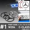 For 78/92mm ABS Tail Star Emblems Black Silver Rear Trunk Star Logo Stickers Badges Benz C300 (W204) A2047580058 C300 (W206)
