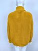 2025 Autumn/Winter Women's College Style Chunky High Neck Cable Knit Pullover Sweater