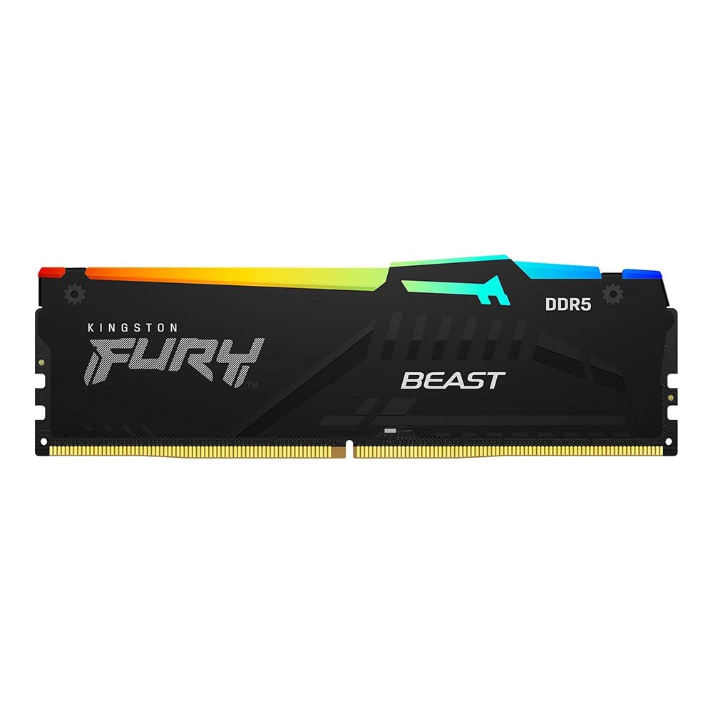 

Kingston FURY Desktop PC DDR5 AM5 AMD EXPO Certified 16GB x Kingston FURY Beast RGB AM5 CL36 RGB Lifetime Warranty Memory, 5200MT/s, 1,