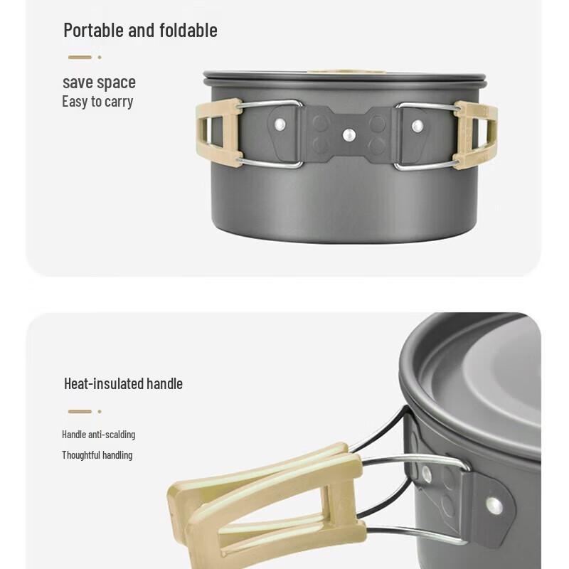 Quyoubang Portable Outdoor Camping Cookware Set