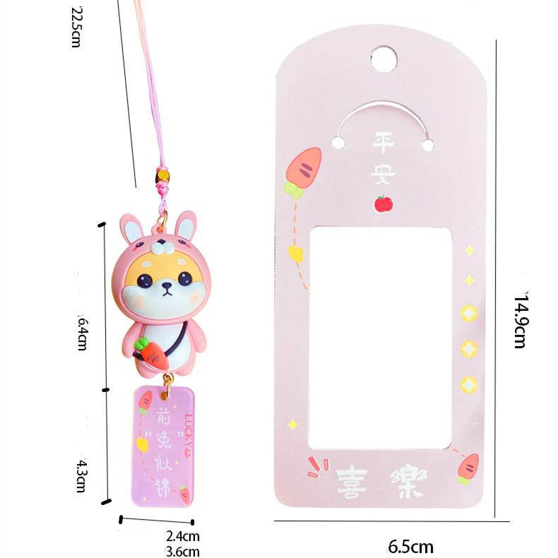 Decorazione per interni auto Anime Simpatico cartone animato Shiba Inu Specchietto retrovisore per auto Decorazione pendente per regalo per auto Accessori per interni