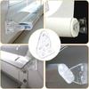 8PCS Transparent Mini Blind Brackets Univerasal Bottom Rail Holder  Window Blinds Accessories