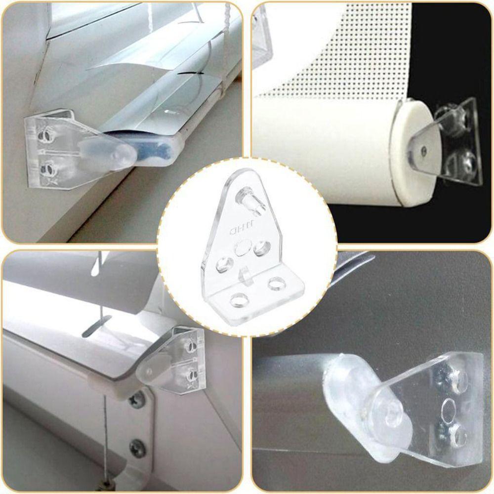 8PCS Transparent Mini Blind Brackets Univerasal Bottom Rail Holder  Window Blinds Accessories