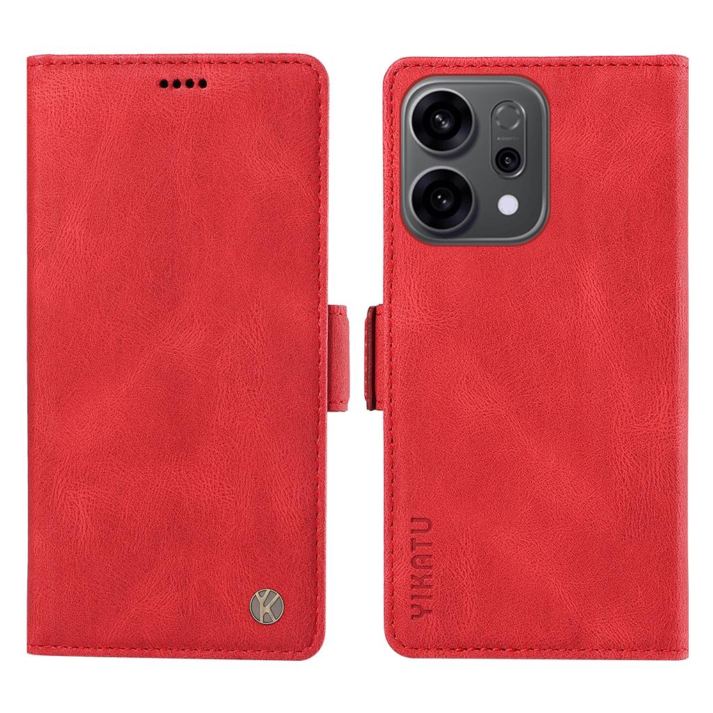 For Oppo Reno14 5G (China)/Oppo Reno14 F 5G/Oppo Reno14 5G (Global) Leather Case YIKATU YK-005 Skin-touch Feeling Wallet Phone Cover