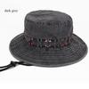 Spring and Summer Men's Bucket Hat Cotton Washed Foldable Shade Hats Casual Outdoor Camping Hat Hiking Hats