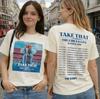 Take That Turnesi 2026 Beyaz Tişört İngiltere Stadyum Tur Tarihleri Arka Baskı The Circus Live Yaz Konseri Tişörtü Toplu Alımda Tasarruf Edin