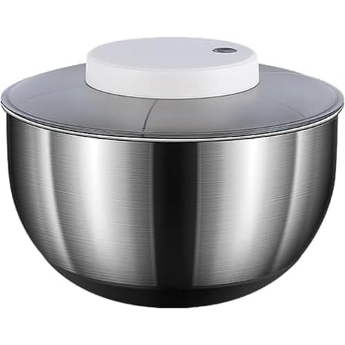 Tufduzo Electric Salad Spinner, Large Capacity, High-Speed ??Drainer for Vegetables and Fruits, Quiet Design with Basket, Easy Operation, Space-Saving