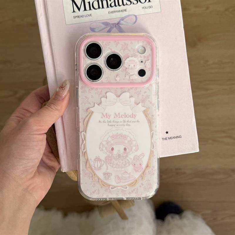 

Pink Floral Princess My Melody iPhone 17/16 Pro Max/15 Pro Girly Heart Phone Case Apple 15