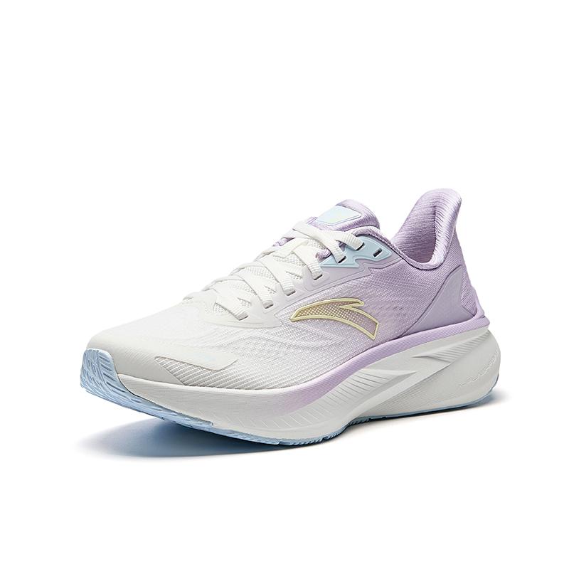 Anta Feather Lightweight Casual Running Shoes Women Sneakers White Purple 922525505-4