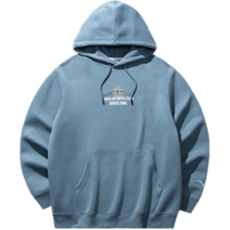 

Anta Lifestyle Series Loose Fit Hooded Sweatshirt Men tops Astronaut-Blue 152518706S-2 M