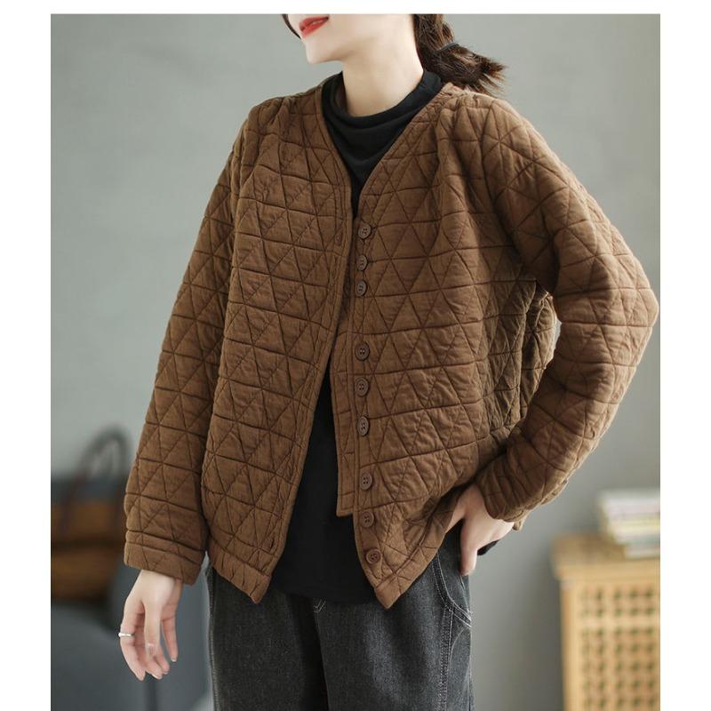 Płaszcze dla kobiet Zimowe Bawełniane Jednokolorowe Vintage Kardigan z kapturem Luźny Codzienny Płaszcz Top