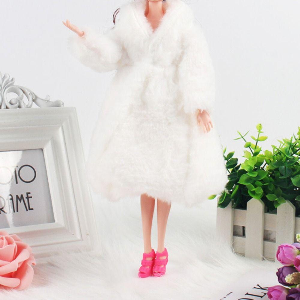 Mini For Baby 30cm Doll Warm Clothes Soft Winter Fur Coat