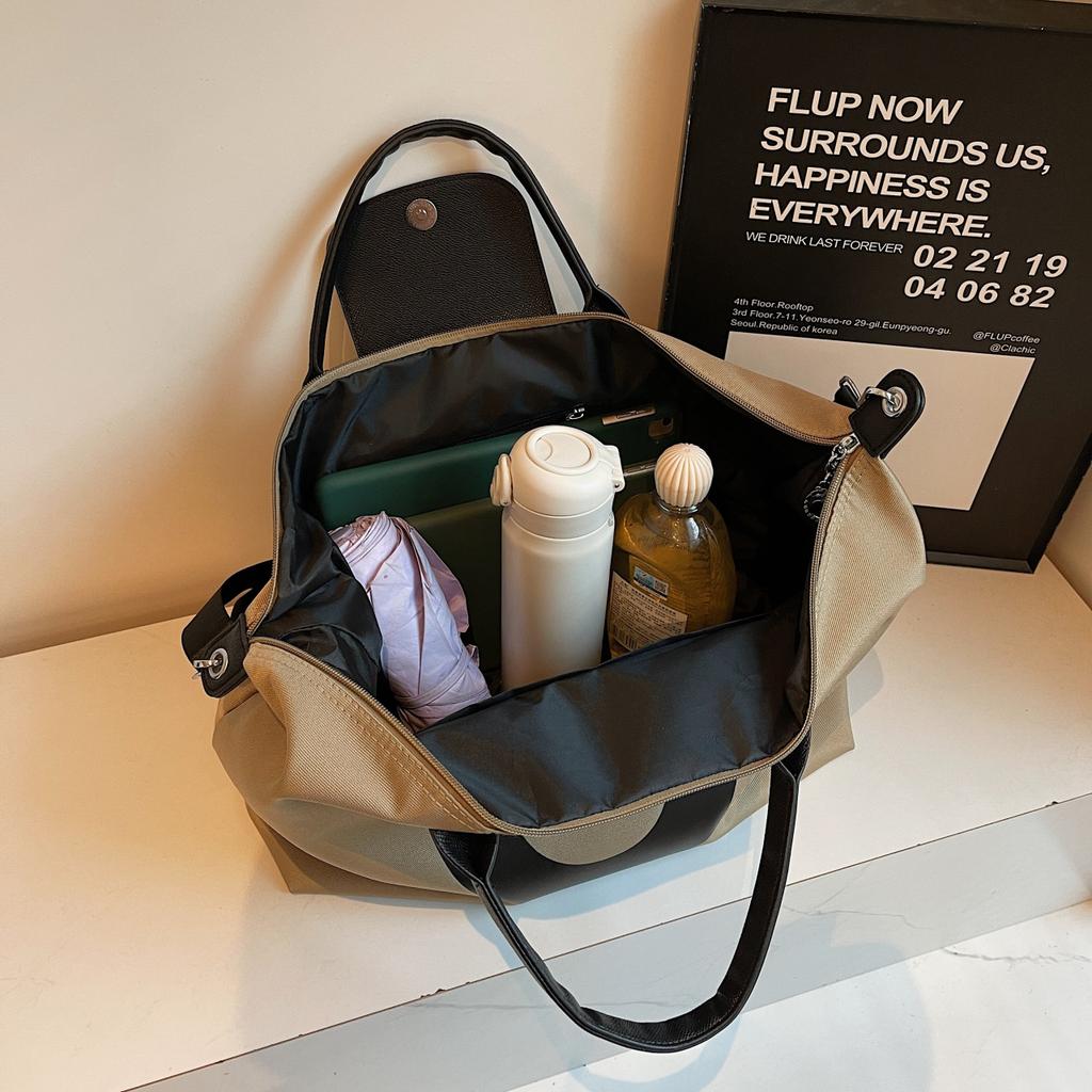 Large-capacity Short-distance Travel Bag, Simple and Fashionable Letters, Unisex Going Out, Duffel Bag, Commuting Messenger, Fitness Bag