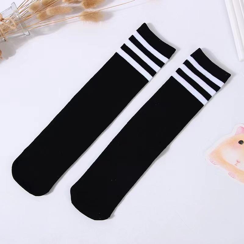 Japanese Sexy Black White Striped Long Socks Cute Jk Women Knee Stockings Ladies Girls Sports Socks Three Stripes Mid Tube Socks