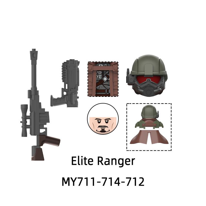 

Non-Toxic The My711-My714 Black Elite Desert Riot Ranger Model Blocks Moc Bricks Set Gifts Toys