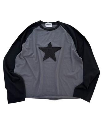 SK8ER ROCK Star Raglan T-Shirt (Darkgray Black)