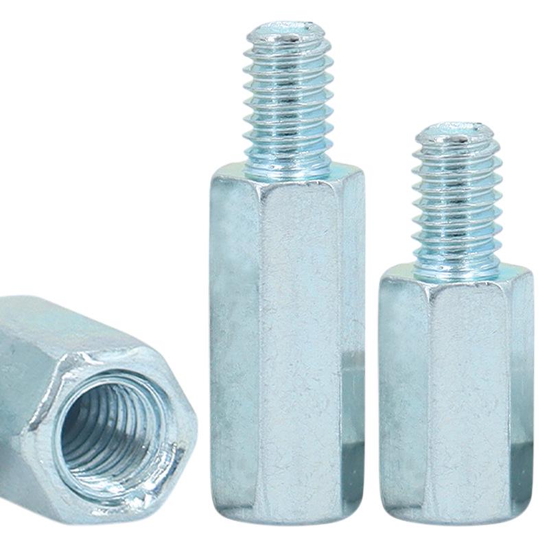 Distanziale esagonale in ferro zincato blu e bianco per PCB (M3-M6)