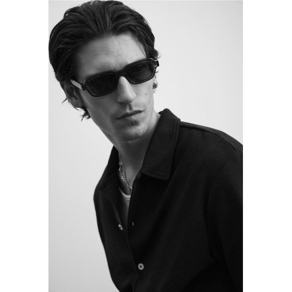 H M Regular Fit sHort Sleeve Jersey sHirt Navy Blue