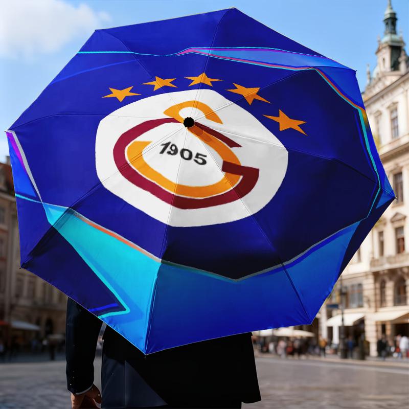 Galatasaray Crest Glory Umbrella Folding umbrella, automatic umbrella 8-Frame for Travel, camping Use Gift for Halloween Christmas