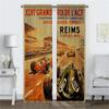 Elegant Room Curtains 2 Pieces Vintage Car Races Home Interior Curtains for Camera Partition Halloween Decoration Shades Curtain