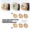 Angled Grinder Polishing Pad Heavy-Duty Wood Carving Disc Set with Upper Clamping Plates Grinding Wheel Wood Carving for Cutting Shaping Sanding