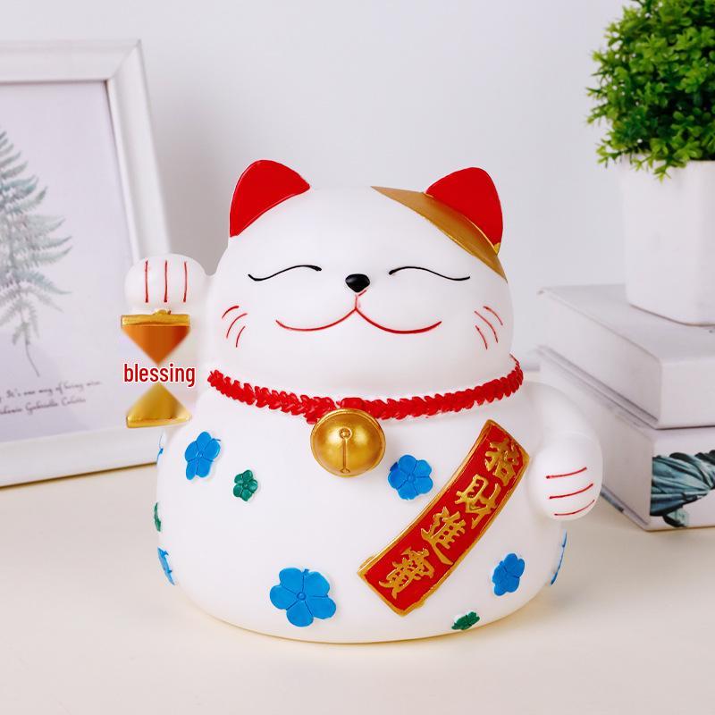 Lucky Cat Silicone Piggy Bank - Large Capacity, Anti-Drop Coin Box, Perfect New Year Gift