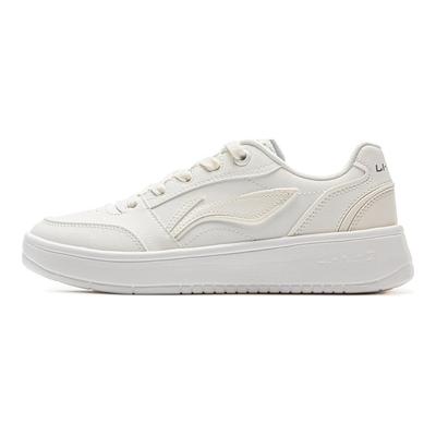 Li Ning Yuan Bao V3 Classic Fashion White Sneakers Retro Versatile Thick Sole Comfortable Rebound Women Sneakers Cloud-White AGCV108-3