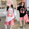 Summer Girls T-Shirts Sets KShort Sleeve Tops+Shorts 2Pcs Children Clothes Outfits Teen Loose Casual Suits Sportsuitids