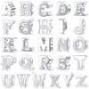 High Quality 925 Sterling Silver Charm Beads Letter Bead Initial Charms Charms for Bracelet DIY Style Jewelry Making