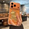 Clear Bling Bling Glitter Gold Horse Phone Case for iPhone 17 Air 16 15 14 13 12 11 Pro Max Plus Shockproof Protector Cover