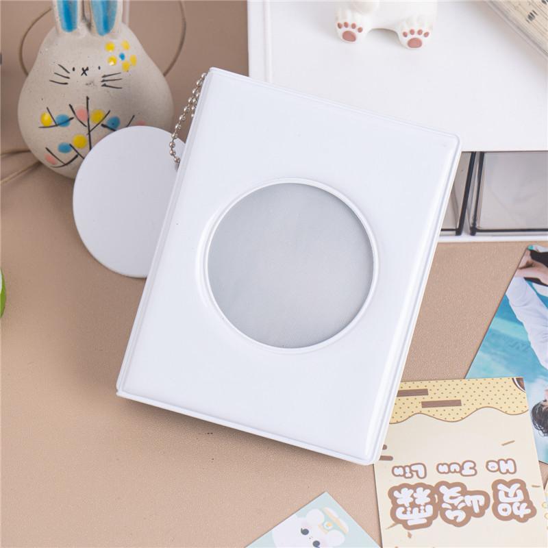 Heart Shaped Hollow Mirror Plate 3-inch Single Grid Polaroid Photo Album Idol Album Small Card Storage Album