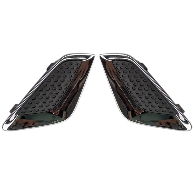 Front Bumper Cover Grille Trim Fog Light Covers Chrome Frame For Mitsubishi Outlander