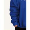 Boys' Football Heart Rate Pattern Hoodie - Royal Blue Hoodie, Sporty Spring and Autumn Casual Outfit