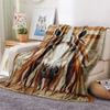 1PC Quilt Art Print Flannel Blanket, High quality Comfortable for All Seasons, Home Decor, Warmth and Comfort, Perfect for Christmas Gifts
