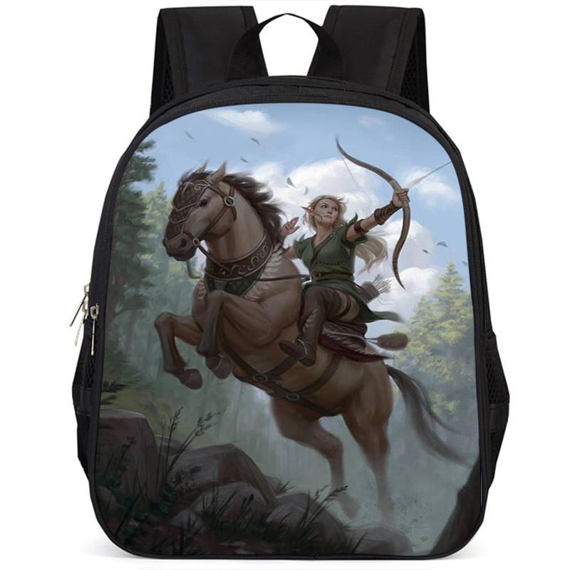 Durable Large Capacity 15-inch Oxford Cloth School Backpack For Kids Unisex