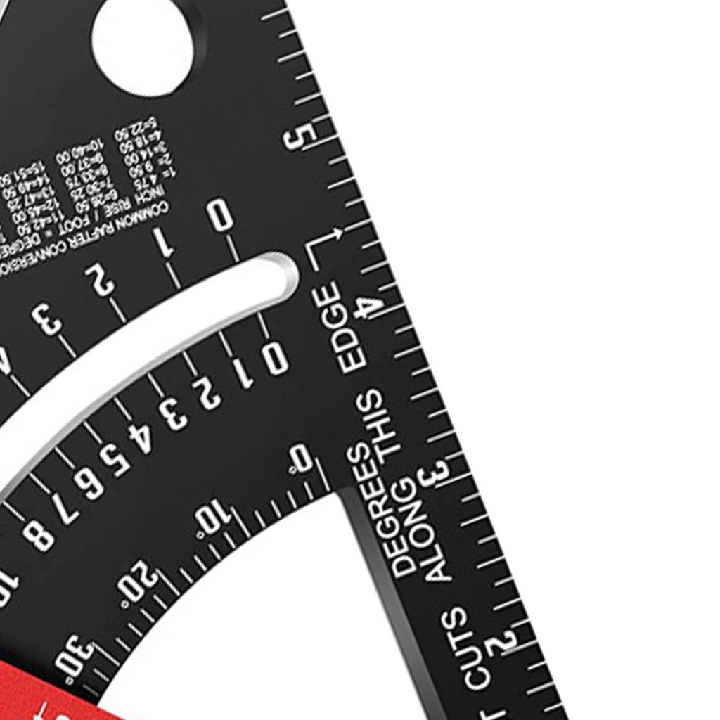 7 Inch Carpenter Square 80 degrees Angle Adjustable Combination Triangle Ruler Rafter Square with 2 Pencils Imperial