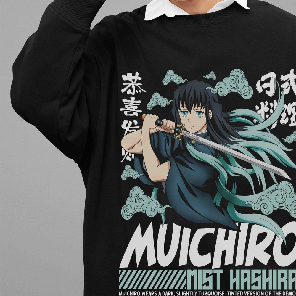 

Свитшот Demon Slayer Муичиро Токито Свитер Kimetsu No Yaiba Унисекс Пуловер XL